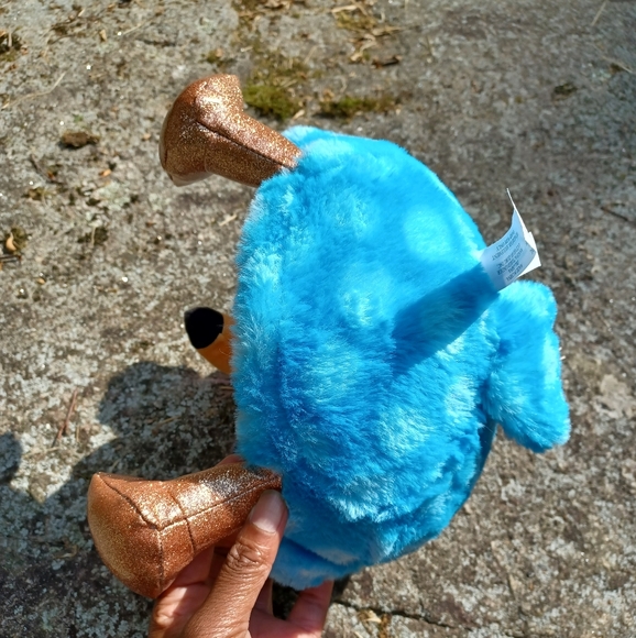 ✓Zuru Rainbowcorn Blue Parrot Unicorn Plush Pink Heart Stuff Toy Glitter Eyes - Picture 7 of 9